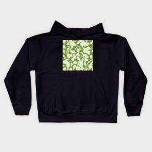 Green birch leaves in spring, seamless pattern Kids Hoodie